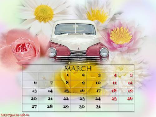 Pobeda calendar March 2006