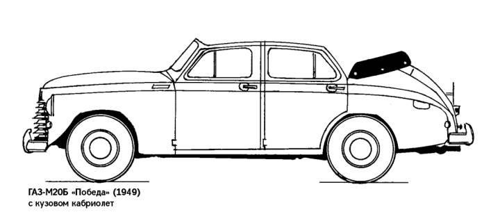 ГАЗ-М20Б «Победа» (1949) с кузовом кабриолет