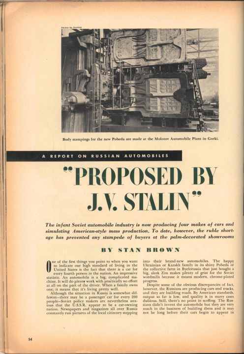 Proposed by J. V. Stalin