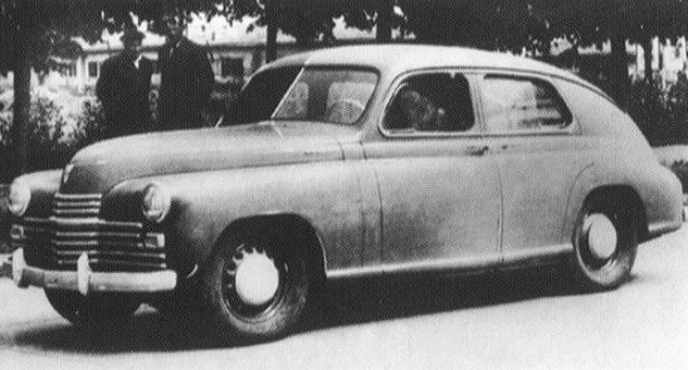 Лето '44 г. Деревянный натурный макет ГАЗ–М20. Распашные двери, колеса ГАЗ–М1